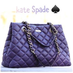 Kate Spade Purple Quilted Chain Shoulder Bag